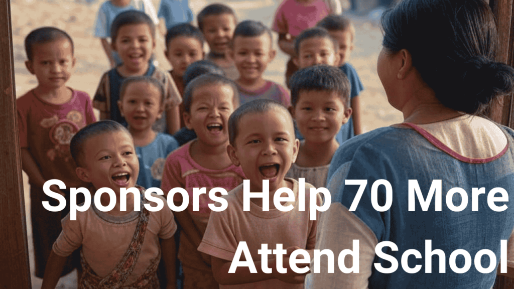Sponsors help 70 Sponsors help 70